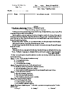 Đề kiểm tra định kì giữa học kì I Tiếng việt Lớp 3 (Phần Đọc hiểu) - Năm học 2012-2013 - Trường Tiểu học Bình Xa