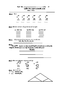 Đề kiểm tra định kì giữa học kì Toán Lớp 2
