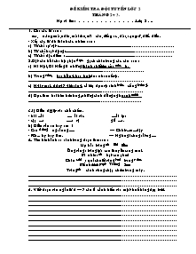 Đề kiểm tra đội tuyển tháng 2,3 Tiếng việt Lớp 2