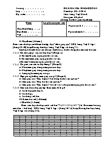 Đề kiểm tra giữa học kì I Tiếng việt Khối 2 (Có đáp án) - Năm học 2013-2014