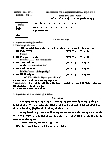 Đề kiểm tra giữa học kì I Tiếng việt Lớp 2 - Năm học 2009-2010 - Trường Tiểu học Trung Sơn số 2