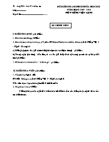 Đề kiểm tra giữa học kì I Tiếng việt Lớp 2 - Năm học 2009-2010 - Trường Tiểu học Canh Liên