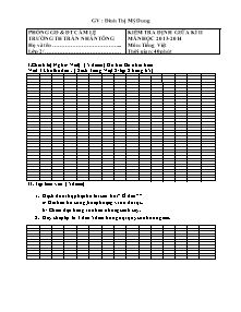 Đề kiểm tra giữa học kì I Tiếng việt Lớp 2 - Năm học 2013-2014 - Đinh Thị Mỹ Dung