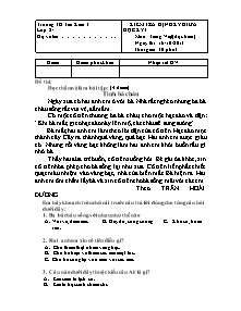 Đề kiểm tra giữa học kì I Tiếng việt Lớp 2 - Năm học 2013-2014 - Trường Tiểu học Tân Kiều 3