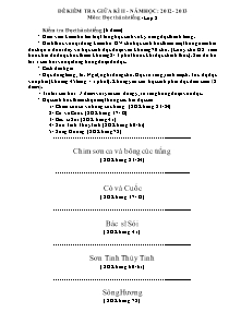 Đề kiểm tra giữa học kì II Đọc thành tiếng Lớp 2 - Năm học 2012-2013