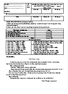 Đề kiểm tra giữa học kì II Tiếng việt Lớp 2 (Kèm đáp án) - Năm học 2013-2014