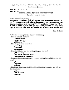 Đề kiểm tra giữa học kì II Tiếng việt Lớp 2 - Nguyễn Trường Tam