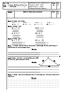 Đề kiểm tra giữa học kì II Toán Lớp 2 - Năm học 2012-2013 - Trường Tiểu học Nguyễn Văn Trỗi