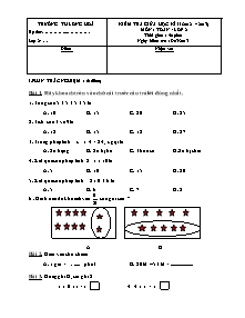 Đề kiểm tra giữa học kì II Toán Lớp 2 - Năm học 2012-2013 - Trường Tiểu học Long Hòa