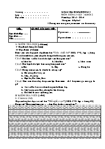 Đề kiểm tra giữa học kỳ I Tiếng việt Khối 2 - Năm học 2013-2014