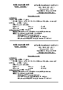 Đề kiểm tra học kì I Tiếng việt Lớp 2 - Năm học 2009-2010 - Phòng GD&ĐT Kinh Môn