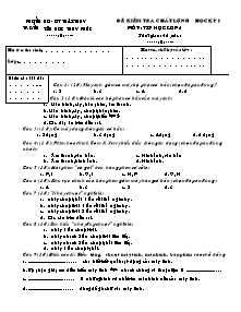 Đề kiểm tra học kì I Tin học Lớp 2 - Trường Tiểu học Thụy Phúc