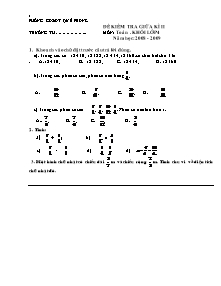 Đề kiểm tra học kì II Toán Lớp 4 - Năm học 2008-2009 - Phòng GD&ĐT Quế Phong