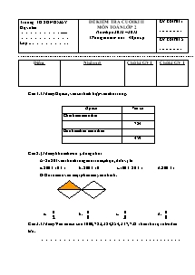 Đề kiểm tra học kì II Toán, Tiếng việt Lớp 2 - Năm học 2012-2013 - Trường Tiểu học Sông Mây