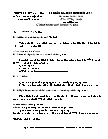 Đề kiểm tra học sinh giỏi Toán Lớp 2 - Năm học 2008-2009 - Trường Tiểu học Điệp Nông