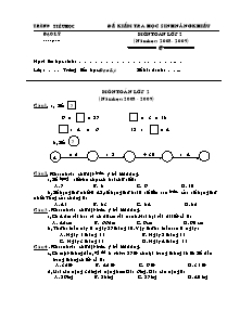 Đề kiểm tra học sinh năng khiếu Toán Lớp 2 - Năm học 2008-2009 - Trường Tiểu học Đạo Lý