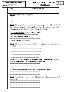 Đề kiểm tra tuần 20 Tiếng việt Lớp 2 - Năm học 2006-2007 - Trường Tiểu học Đoàn Thị Điểm