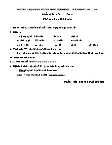 Đề thi chọn đội tuyển học sinh giỏi Tiếng việt Lớp 2 - Năm học 2009-2010 - Trường Tiểu học Đức Thọ