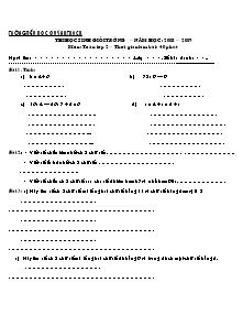 Đề thi chọn học sinh giỏi cấp trường Toán Lớp 2 - Năm học 2008-2009 - Trường Tiểu học Quỳnh Thạch