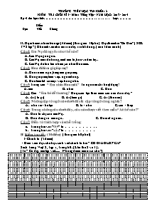 Đề thi cuối học kì I Tiếng việt Lớp 2 (Kèm đáp án) - Năm học 2013-2014