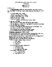 Đề thi cuối học kì II Tiếng việt Lớp 2 (Kèm đáp án)