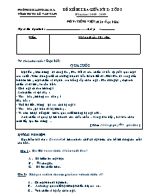 Đề thi giữa học kì I Tiếng việt Lớp 2 - Năm học 2008-2009 - Trường Tiểu học Lê Văn Tám