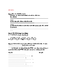 Đề thi học sinh giỏi môn Toán Lớp 2 - Đề số 5