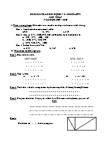 Đề và đáp án kiểm tra cuối học kì II Toán Khối 2 - Năm học 2009-2010