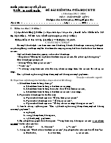 Đề và đáp án kiểm tra giữa học kì II Tiếng việt Lớp 2 - Năm học 2013-2014 - Trường Tiểu học Chiến Thắng