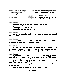 Đề và đáp án thi chọn học sinh giỏi Toán Lớp 5 - Năm học 2004-2005 - Phòng GD&ĐT Thừa Thiên Huế