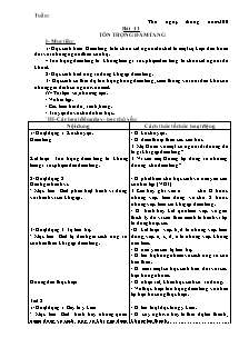 Giáo án Đạo đức Lớp 3 - Bài 11+12+13 - Năm học 2006-2007