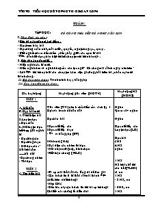 Giáo án Tổng hợp Lớp 2 - Chương trình cả năm - Trường Tiểu học Đông Phong