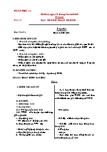 Giáo án Tổng hợp Lớp 2 - Tuần 15 - Năm học 2005-2006