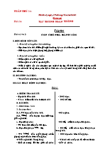 Giáo án Tổng hợp Lớp 2 - Tuần 16 - Năm học 2005-2006