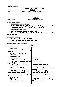 Giáo án Tổng hợp Lớp 2 - Tuần 19 - Năm học 2005-2006