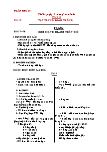 Giáo án Tổng hợp Lớp 2 - Tuần 20 - Năm học 2005-2006