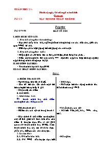 Giáo án Tổng hợp Lớp 2 - Tuần 23 - Năm học 2005-2006