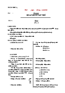 Giáo án Tổng hợp Lớp 2 - Tuần 4 - Năm học 2005-2006