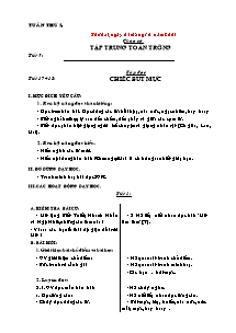 Giáo án Tổng hợp Lớp 2 - Tuần 5 - Năm học 2005-2006