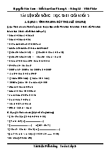 Bài tập Bồi dưỡng học sinh giỏi Toán Lớp 3 - Nguyễn Văn Tam