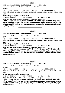 Bộ đề khảo sát học kì II Toán Lớp 3