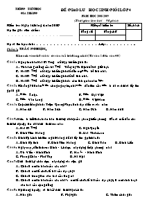 Đề giao lưu học sinh giỏi cấp trường Lớp 4 - Năm học 2008-2009 - Trường Tiểu học Gia Thắng