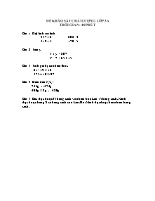 Đề khảo sát chất lượng học sinh giỏi môn Toán Lớp 3 - Đề 1