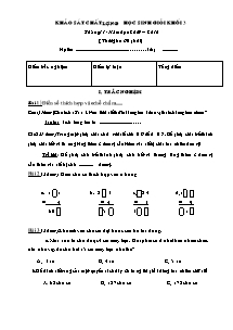 Đề khảo sát chất lượng học sinh giỏi tháng 11 Toán Lớp 3 - Năm học 2009-2010