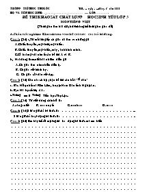 Đề khảo sát chất lượng học sinh yếu Tiếng việt Lớp 3 - Năm học 2009-2010 - Trường Tiểu học Thọ Lộc