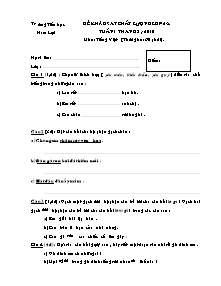 Đề khảo sát chất lượng Tiếng việt Lớp 2 - Năm học 2009-2010 - Trường Tiểu học Nam Lợi