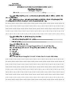 Đề khảo sát học sinh giỏi lần 1 Tiếng việt Lớp 3 - Phòng GD&ĐT Xuân Trường