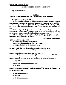 Đề khảo sát học sinh giỏi Tiếng việt Khối 3 - Trường Tiểu học Xuân Đài