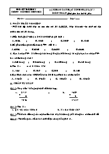 Đề khảo sát học sinh giỏi Toán Lớp 3 - Đề 2 - Năm học 2009-2010 - Trường Tiểu học Thụy Hải