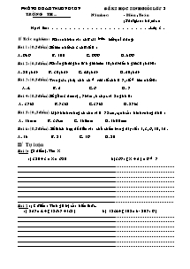 Đề khảo sát học sinh giỏi Toán Lớp 3 - Phòng GD&ĐT Hương Sơn